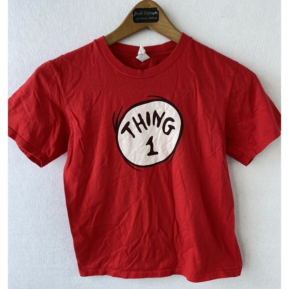 Dr Seuss Thing 1 T-Shirt Boys M Nerdy & Nostalgic